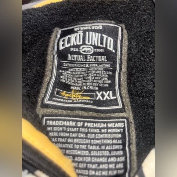 Ecko Unltd Y2K black zip hoodie size XXL - Picture 2 of 3